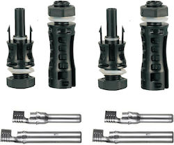 Set 4 Evo2 M+f Mc4 Panel-mount Connectors Onuvio – 1500v 30a Panel Pass-through Distribution Boxes Electrical Panels Solar Cable 2.5–6 Mm² Kit 2 Female + 2 Male Nut O-ring