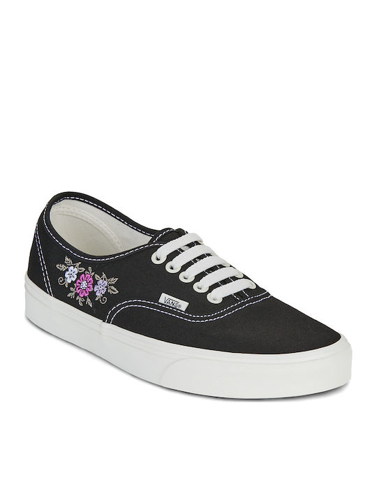 Vans Authentic Frauen Sneakers Schwarz Blumen