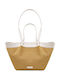 Straw Women's Shoulder Shopper Bag White