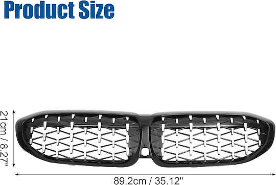 Quarkzman Grill Covers Bmw 3 G20 G21 2019-2023 Chrome Silver Front Grille