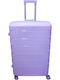 Felbags Valiză Mare De Călătorie Dură Lila Cu 4 Roți Înălțime 75 Cm