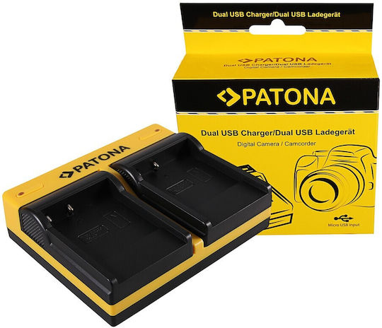 Patona Doppeltes Batterieladegerät Für Benq Casio Np-40 Dc P500 E520 E520+ E610 Casio Np-40 Casio Inkl Micro-usb