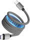 ATC Magnetic / Braided USB 2.0 Cable USB-C male - USB-C 65W Μαύρο 1m 20.003.0009