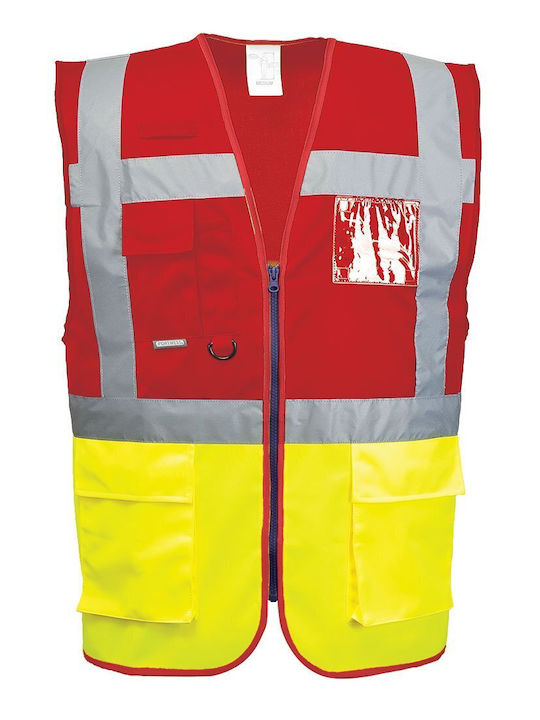 Portwest Männer Sicherheitsweste mit Reflektierenden Bändern Gelb