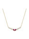 Psomas Necklace from 9 K Gold with Zircon