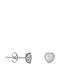 Stud Earrings in 9K White Gold with Stones