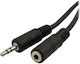 Audio Cable 3.5mm Female - 3.5mm Female Black 3m