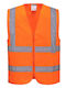 Portwest Men's Work Vest with Reflective Tapes Orange