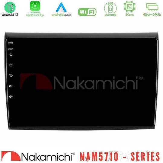 Nakamichi Ηχοσύστημα Αυτοκινήτου για Fiat Bravo 2007-2015 (Bluetooth/USB/WiFi/GPS/Apple-Carplay/Android-Auto) με Οθόνη Αφής 9"