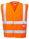 Portwest Herren Arbeitsweste mit Reflektierenden Bändern Orange