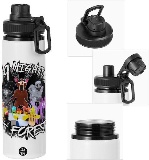 Koupakoupa Roblox 99 Nights In The Forest Kids Water Bottle from Aluminium with Screw-on Non Spill Multicolour 850ml