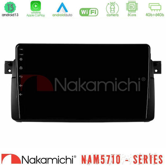 Nakamichi Sistem Audio Auto Pentru BMW E46 2004 Bluetooth USB Wi-Fi GPS Apple CarPlay Android Auto Cu Ecran Tactil 9"