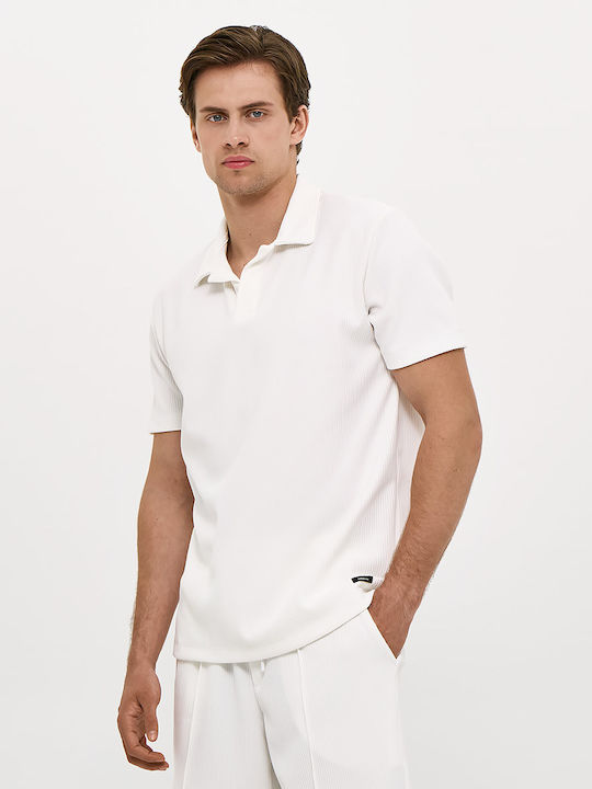 Brokers Jeans Polo Μπλούζα Κοντομάνικη Λευκή