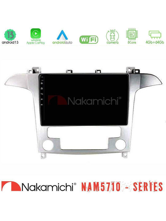 Nakamichi Car Audio System for Ford S-Max 2006-2012 Bluetooth USB WiFi GPS Apple CarPlay Android Auto with 9" Touch Screen
