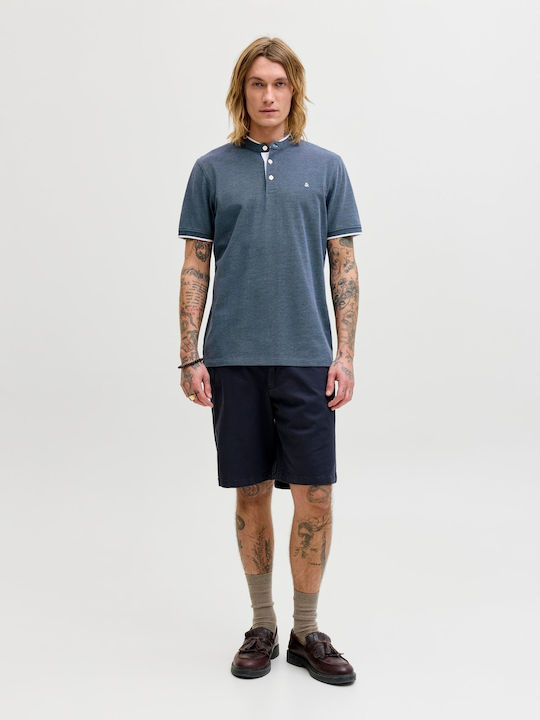 Jack & Jones Polo Bluza Cu Mâneci Scurte Albastră