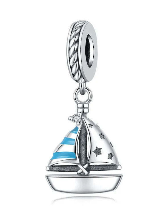 Charmy Charm cu Pietre din Argint cu Zircon Albastru