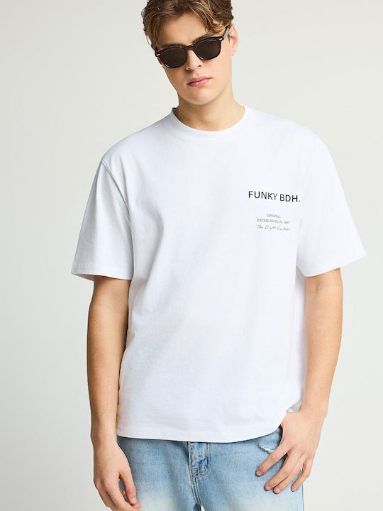 Funky Buddha T-shirt Λeyko FBM013-015-04-WHITE