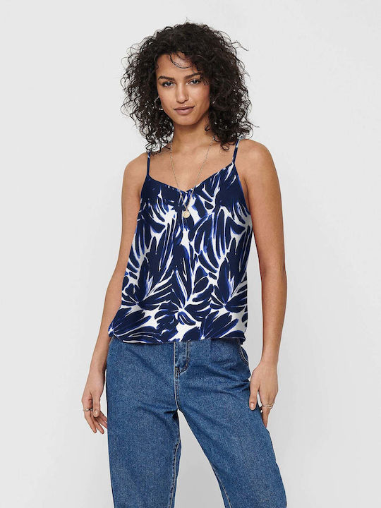 Only Damen Bluse Blau