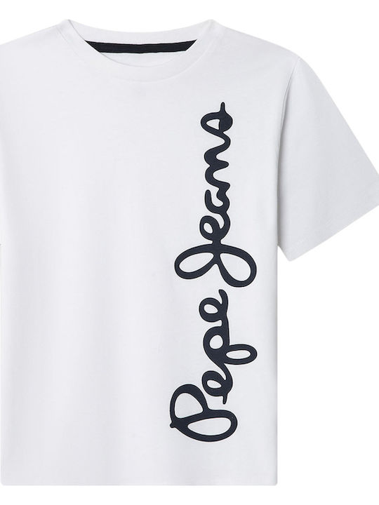 Pepe Jeans Παιδική Μπλούζα Κοντομάνικη White Waldo