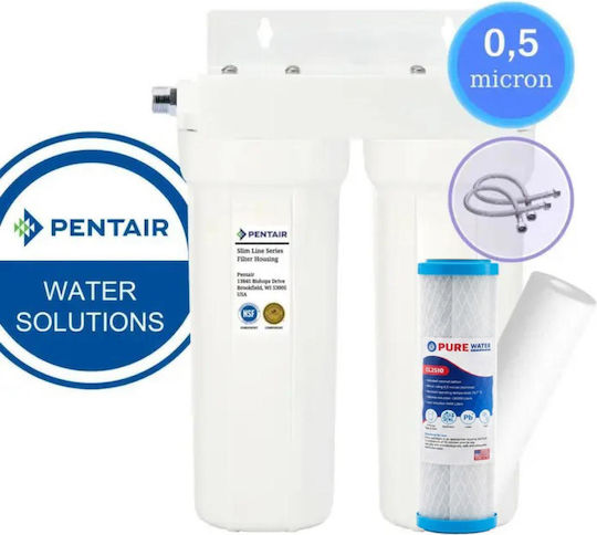 Pentair 2g Slimline Double Under Sink Water Filtration System Pentair 2g Slimline Double Under Sink Water Filtration System