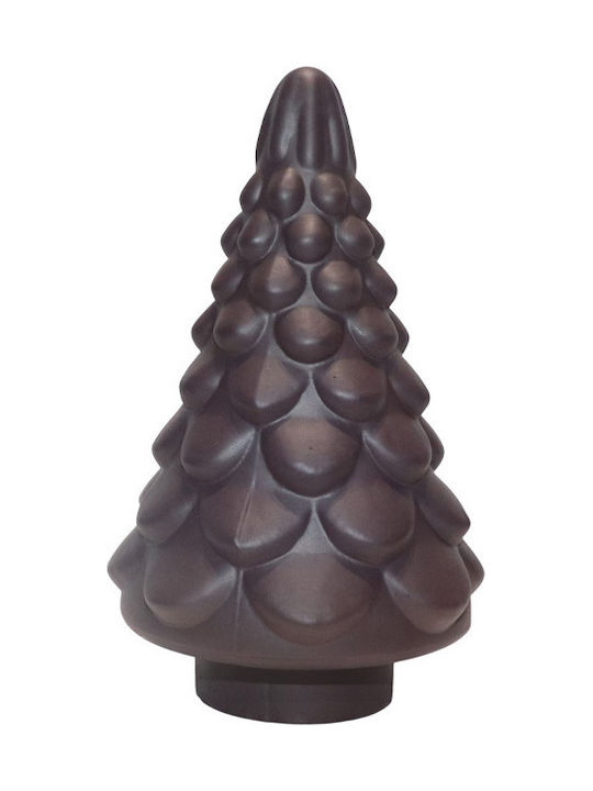 Weihnachtsdekorationen mit Bäumen Glas Baum 18cm Braune 2Stücke