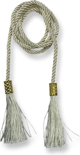 Double Satin Tassel Ecru 1.20m 4 Pieces