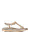 Women's Flat Sandals Gold
