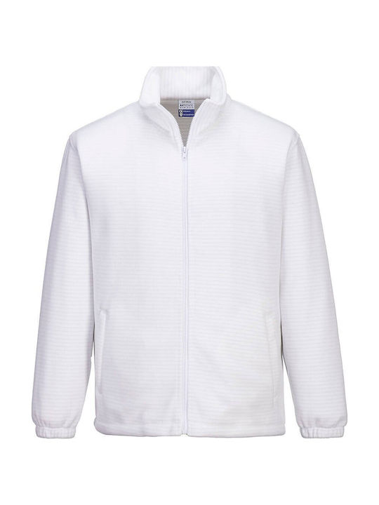Portwest Ανδρική Μπλούζα Εργασίας Λευκή Fleece