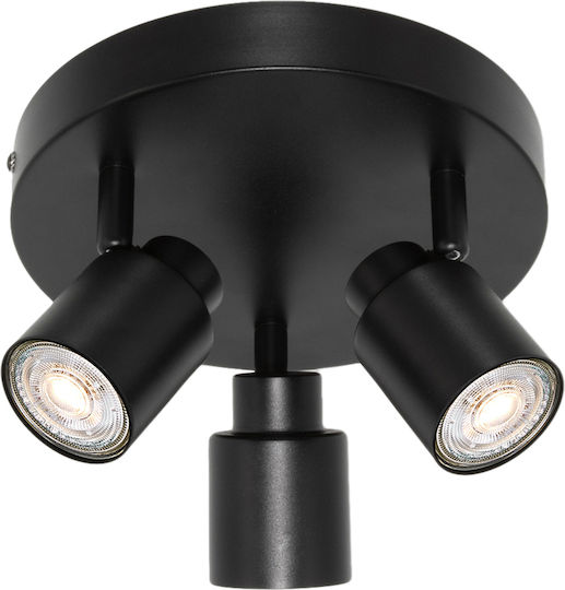 Osram Троен Спот в Черен Цвят