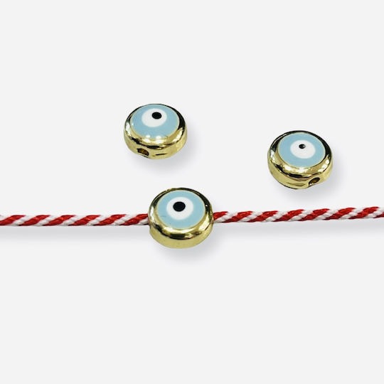Metallic Enamel Eye Gold-Plated 8x4mm 10 Pieces