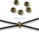Steel Gold Bead Clasp Silicone 6x3mm 12 Pieces
