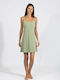 Harmony Summer Cotton Women's Nightgown Green