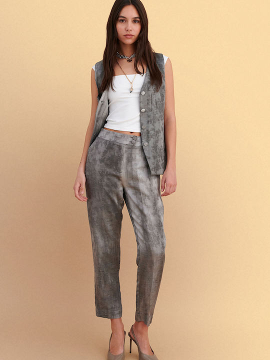 Women's Fabric Trousers Gray