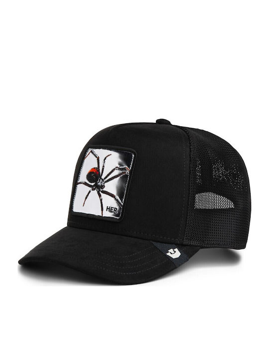 Suede Jockey Hat Silver Spider Black Goorin Bros