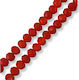 Glass Bead Red Spacer 8*6mm 2 Pieces