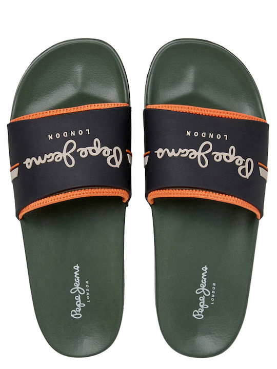 Pepe Jeans Men's Khaki Slides