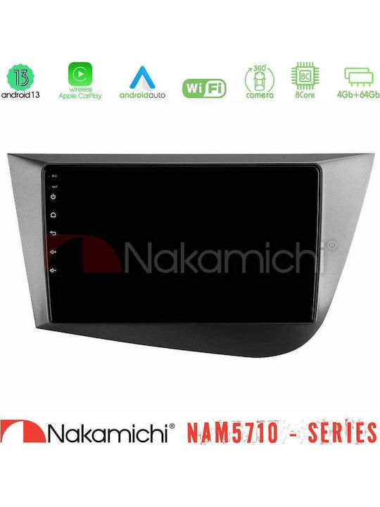 Nakamichi Auto-Audiosystem Für Seat Leon 2005 – 2012 Bluetooth USB Eingebautes Wi-Fi GPS Apple CarPlay Android Auto Mit Touchscreen 9 Zoll