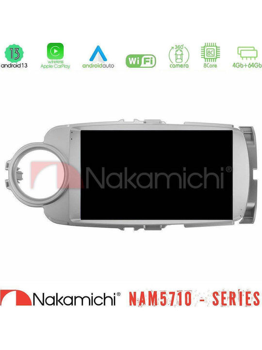 Nakamichi Car Audio System for Toyota Yaris 2012 – 2015 Bluetooth USB WiFi GPS Apple CarPlay Android Auto with 9" Touch Screen