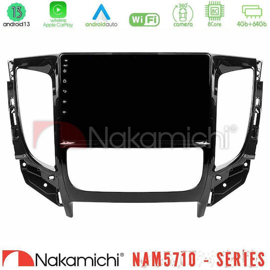 Nakamichi Ηχοσύστημα Αυτοκινήτου για Fiat Fullback Mitsubishi L200 2016 με A/C (Bluetooth/USB/WiFi/GPS/Apple-Carplay/Android-Auto) με Οθόνη Αφής 9"