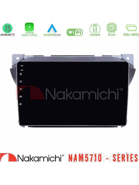 Nakamichi Car Audio System for Suzuki Alto Nissan Pixo 2009+ with Touch Screen 9" Bluetooth USB Wi-Fi GPS Apple CarPlay Android Auto