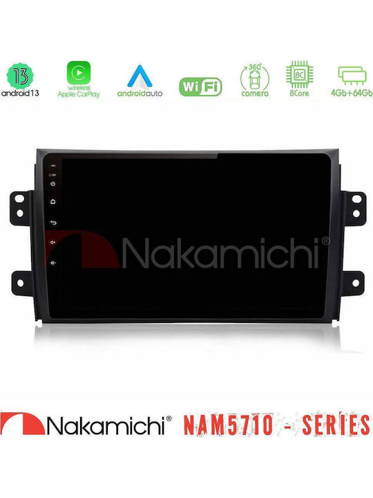 Nakamichi Car Audio System for Fiat Sedici Suzuki SX4 2005-2013 Bluetooth USB Wi-Fi GPS Apple CarPlay Android Auto with 9-Inch Touch Screen