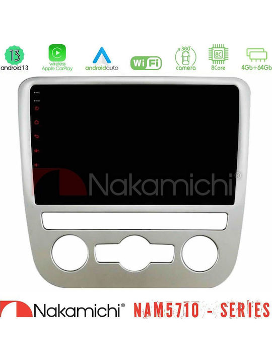 Nakamichi Ηχοσύστημα Αυτοκινήτου για Volkswagen Scirocco 2008 – 2014 με A/C (Bluetooth/USB/WiFi/GPS/Apple-Carplay/Android-Auto) με Οθόνη Αφής 9"