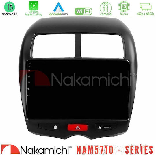 Nakamichi Ηχοσύστημα Αυτοκινήτου για Mitsubishi Asx 2014 (Bluetooth/USB/WiFi/GPS/Apple-Carplay/Android-Auto) με Οθόνη Αφής 10"