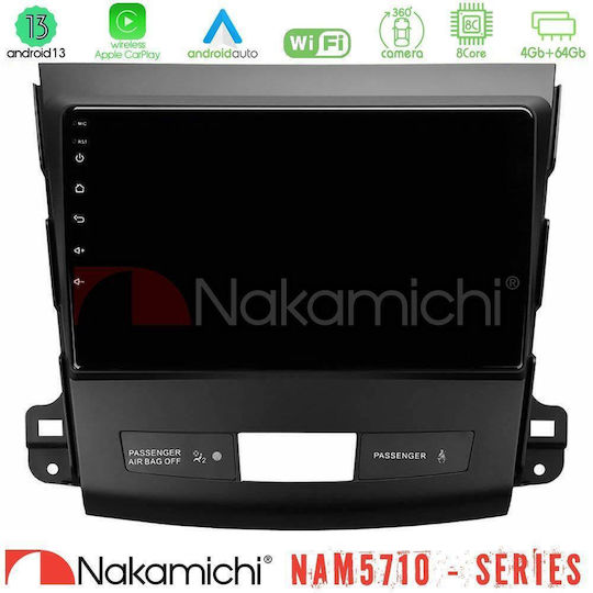 Nakamichi Ηχοσύστημα Αυτοκινήτου για Peugeot 4007 Mitsubishi Outlander Citroen C-Crosser 2007-2012 (Bluetooth/USB/WiFi/GPS/Apple-Carplay/Android-Auto) με Οθόνη Αφής 9"