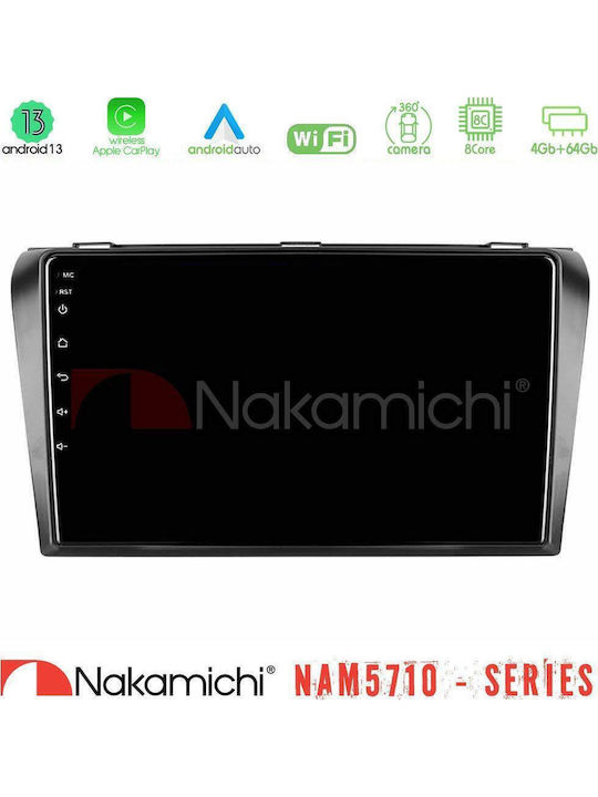 Nakamichi Car Audio System for Mazda 3 2004-2009 with A/C Bluetooth USB WiFi GPS Apple CarPlay Android Auto with 9" Touch Screen