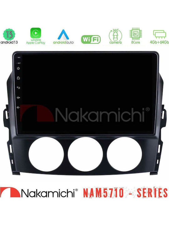 Nakamichi Car Audio System for Mazda MX-5 2006-2008 Bluetooth USB WiFi GPS Apple CarPlay Android Auto with 9" Touch Screen