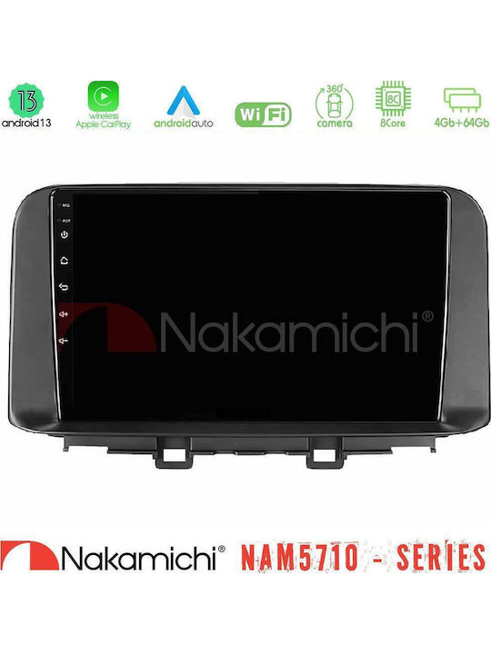 Nakamichi Car Audio System for Hyundai Kona 2018-2023 Bluetooth USB WiFi GPS Apple CarPlay Android Auto with 10" Touch Screen