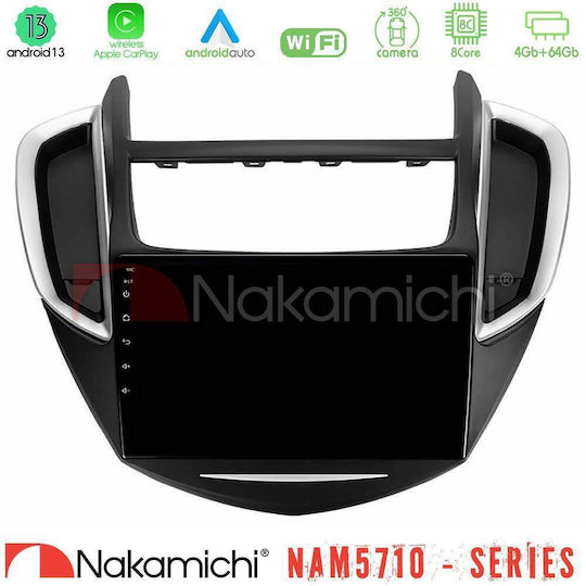 Nakamichi Ηχοσύστημα Αυτοκινήτου για Chevrolet Trax 2013-2020 (Bluetooth/USB/WiFi/GPS/Apple-Carplay/Android-Auto) με Οθόνη Αφής 9"