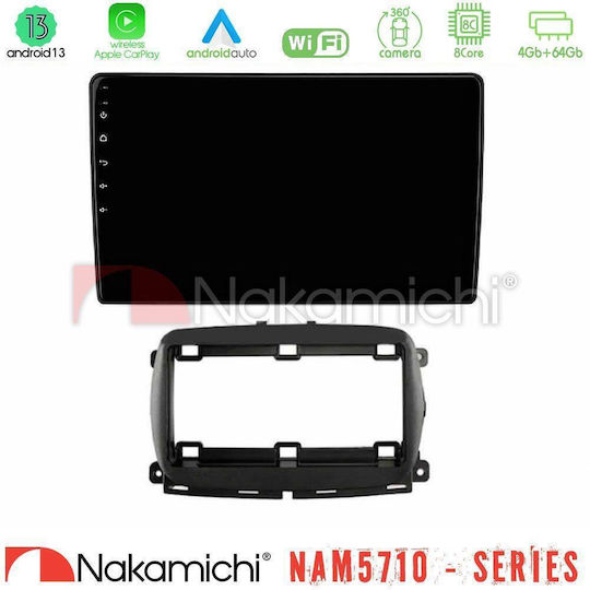 Nakamichi Ηχοσύστημα Αυτοκινήτου για Fiat 500 2016 (Bluetooth/USB/WiFi/GPS/Apple-Carplay/Android-Auto) με Οθόνη Αφής 9"