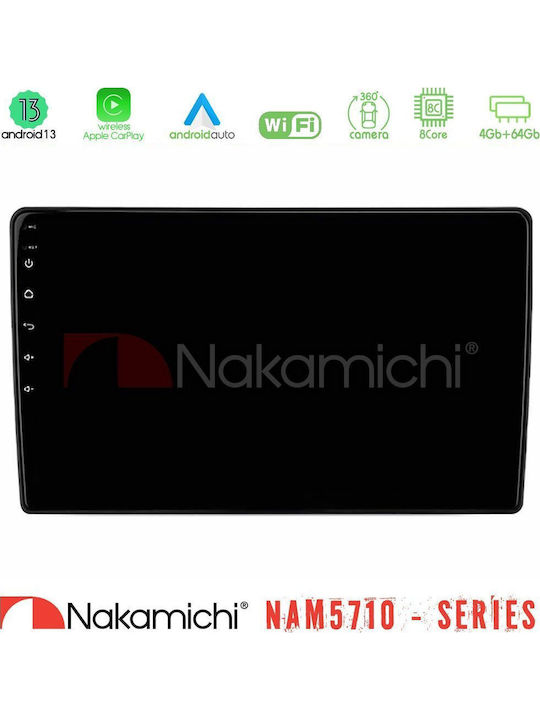 Nakamichi Ηχοσύστημα Αυτοκινήτου για Ford Fiesta 2017 (Bluetooth/USB/WiFi/GPS/Apple-Carplay/Android-Auto) με Οθόνη Αφής 10"